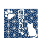 和柄と猫【挨拶】…………（個別スタンプ：14）