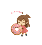 あまくてかわいい紙バースデースタンプ（個別スタンプ：35）