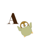 ペンギンのアルファベットスタンプ1（個別スタンプ：1）