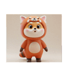豆柴チビのレッサーパンダ着ぐるみスタンプ（個別スタンプ：6）
