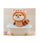 豆柴チビのレッサーパンダ着ぐるみスタンプ（個別スタンプ：11）