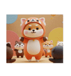 豆柴チビのレッサーパンダ着ぐるみスタンプ（個別スタンプ：20）