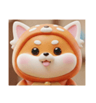豆柴チビのレッサーパンダ着ぐるみスタンプ（個別スタンプ：24）