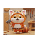 豆柴チビのレッサーパンダ着ぐるみスタンプ（個別スタンプ：25）