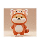 豆柴チビのレッサーパンダ着ぐるみスタンプ（個別スタンプ：28）