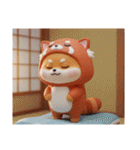 豆柴チビのレッサーパンダ着ぐるみスタンプ（個別スタンプ：32）