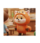 豆柴チビのレッサーパンダ着ぐるみスタンプ（個別スタンプ：40）