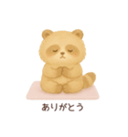 YOGAするたぬき（個別スタンプ：1）