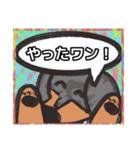 【落書き風2】シルバーダップルのダックス（個別スタンプ：3）