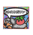 【落書き風2】シルバーダップルのダックス（個別スタンプ：5）