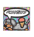【落書き風2】シルバーダップルのダックス（個別スタンプ：16）