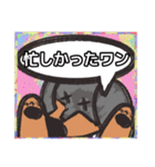 【落書き風2】シルバーダップルのダックス（個別スタンプ：32）