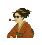 ビードロちゃん 浮世絵 喜多川歌麿 粋（個別スタンプ：3）