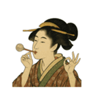 ビードロちゃん 浮世絵 喜多川歌麿 粋（個別スタンプ：4）