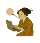ビードロちゃん 浮世絵 喜多川歌麿 粋（個別スタンプ：5）