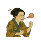 ビードロちゃん 浮世絵 喜多川歌麿 粋（個別スタンプ：8）