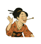 ビードロちゃん 浮世絵 喜多川歌麿 粋（個別スタンプ：11）