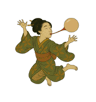 ビードロちゃん 浮世絵 喜多川歌麿 粋（個別スタンプ：12）