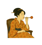 ビードロちゃん 浮世絵 喜多川歌麿 粋（個別スタンプ：14）