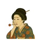 ビードロちゃん 浮世絵 喜多川歌麿 粋（個別スタンプ：18）