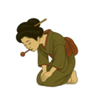 ビードロちゃん 浮世絵 喜多川歌麿 粋（個別スタンプ：19）