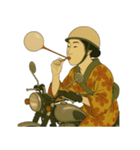 ビードロちゃん 浮世絵 喜多川歌麿 粋（個別スタンプ：22）