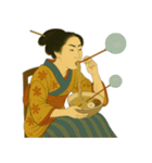 ビードロちゃん 浮世絵 喜多川歌麿 粋（個別スタンプ：23）