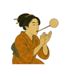 ビードロちゃん 浮世絵 喜多川歌麿 粋（個別スタンプ：24）