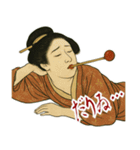 ビードロちゃん 浮世絵 喜多川歌麿 粋 小（個別スタンプ：1）