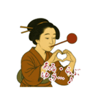 ビードロちゃん 浮世絵 喜多川歌麿 粋 小（個別スタンプ：7）