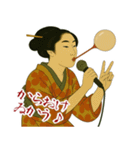 ビードロちゃん 浮世絵 喜多川歌麿 粋 小（個別スタンプ：21）