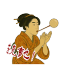 ビードロちゃん 浮世絵 喜多川歌麿 粋 小（個別スタンプ：24）
