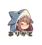 【日常会話】サメの女の子（個別スタンプ：22）