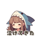 【PMS】サメの女の子（個別スタンプ：5）