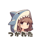 【PMS】サメの女の子（個別スタンプ：17）