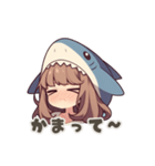 【PMS】サメの女の子②（個別スタンプ：3）