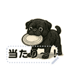 パグ犬の 《メッセージスタンプ》（個別スタンプ：18）