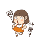 カーリーサスペンダースカートの女の子3（個別スタンプ：6）