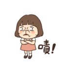 カーリーサスペンダースカートの女の子3（個別スタンプ：8）