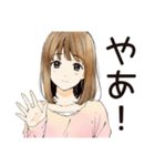 ネガティブモードなふつうの女の子（個別スタンプ：3）
