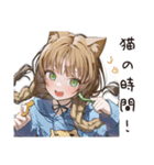 猫愛するネコ耳好き女子（個別スタンプ：36）