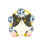 梅雨だよ！大雨注意【ハチワレコンビ】（個別スタンプ：28）
