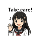 癒し系JKのリアクションスタンプ（個別スタンプ：4）
