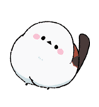 文字・顔アレンジ向け♪シマエナガ（個別スタンプ：17）