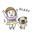 憎めないブスとパグ（個別スタンプ：13）