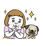 憎めないブスとパグ（個別スタンプ：18）