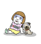 憎めないブスとパグ（個別スタンプ：21）