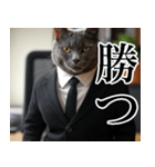 猫ミーム【毎日使える・スーツ猫・煽り】（個別スタンプ：23）