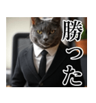 猫ミーム【毎日使える・スーツ猫・煽り】（個別スタンプ：24）
