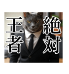 猫ミーム【毎日使える・スーツ猫・煽り】（個別スタンプ：25）